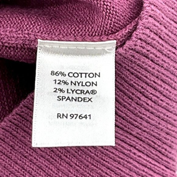 J. Jill Cardigan Women S Petite Mauve Knit Button Up Round Sweater - Picture 7 of 7